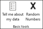 Basic tools menu