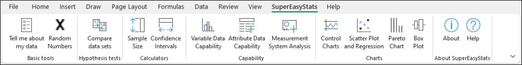 SuperEasyStats ribbon menu